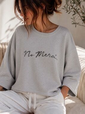American Eagle Outfitters Light Gray Cozy Pullover